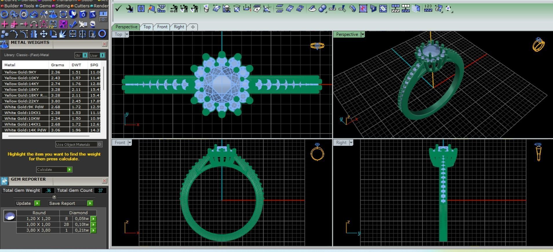 80 Classic Ring 3D print model_2