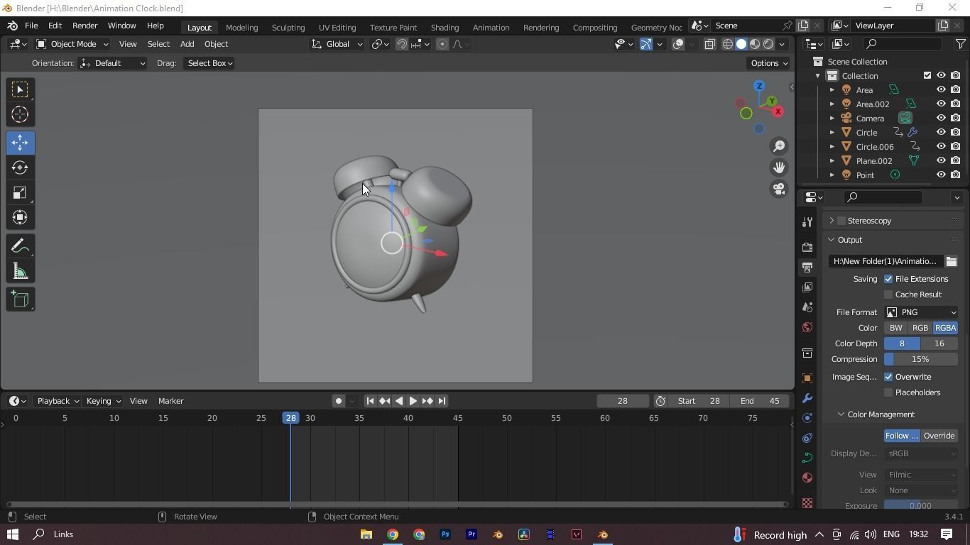 A small Animation Clock 3D model_1