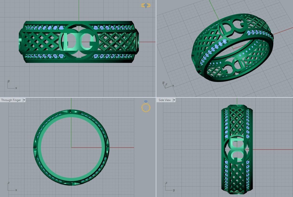 ring jewelry 3D print model_3