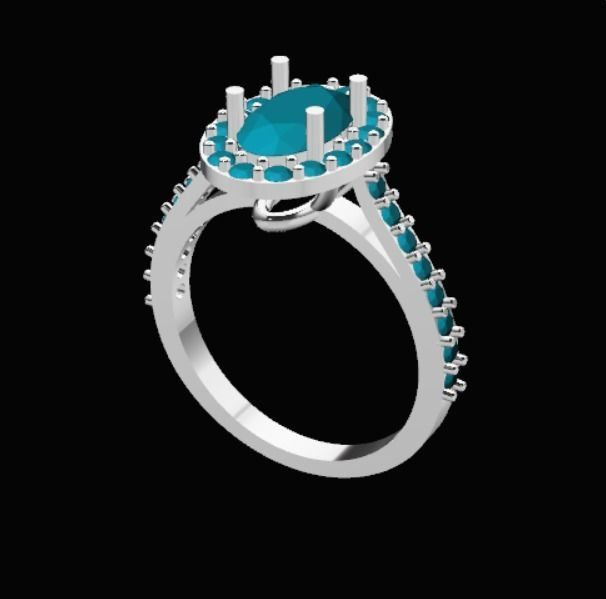 Engagement Ring 3D Model 3D print model_5