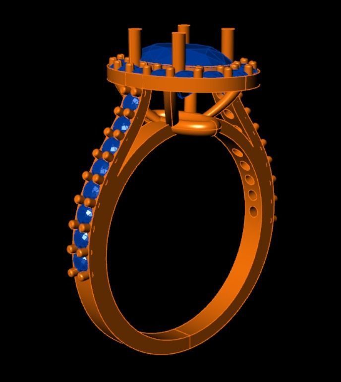 Engagement Ring 3D Model 3D print model_16