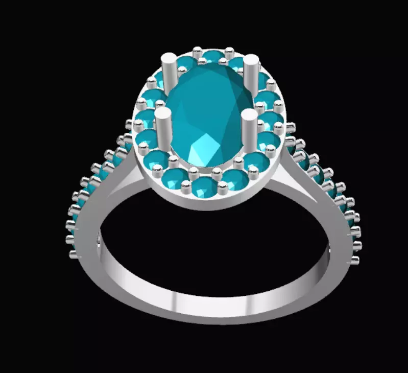 Engagement Ring 3D Model 3D print model_0