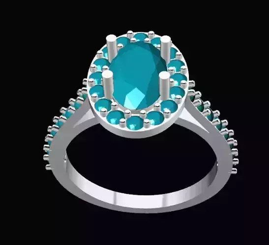Engagement Ring 3D Model 3D print model