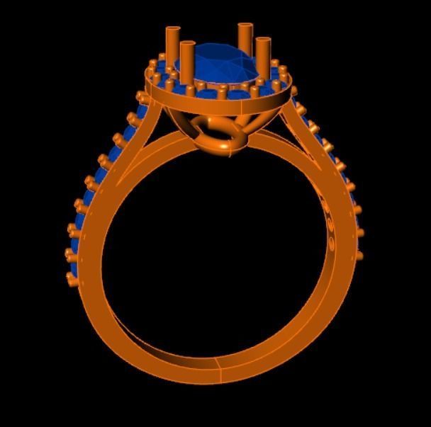 Engagement Ring 3D Model 3D print model_12