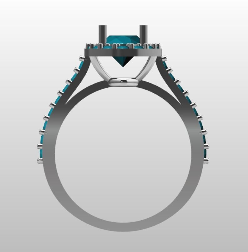 Engagement Ring 3D Model 3D print model_3