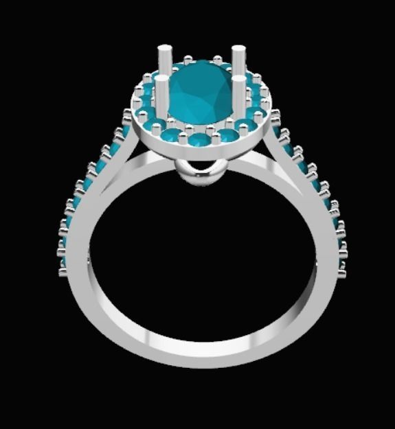 Engagement Ring 3D Model 3D print model_2