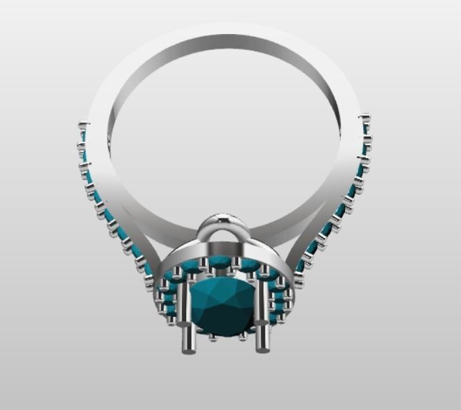 Engagement Ring 3D Model 3D print model_9