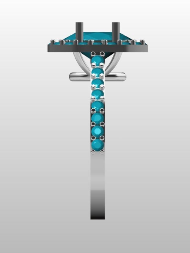 Engagement Ring 3D Model 3D print model_4