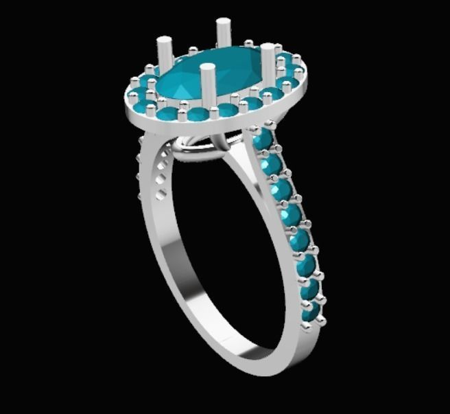 Engagement Ring 3D Model 3D print model_1