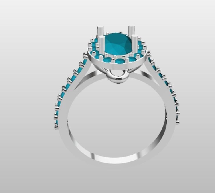 Engagement Ring 3D Model 3D print model_8