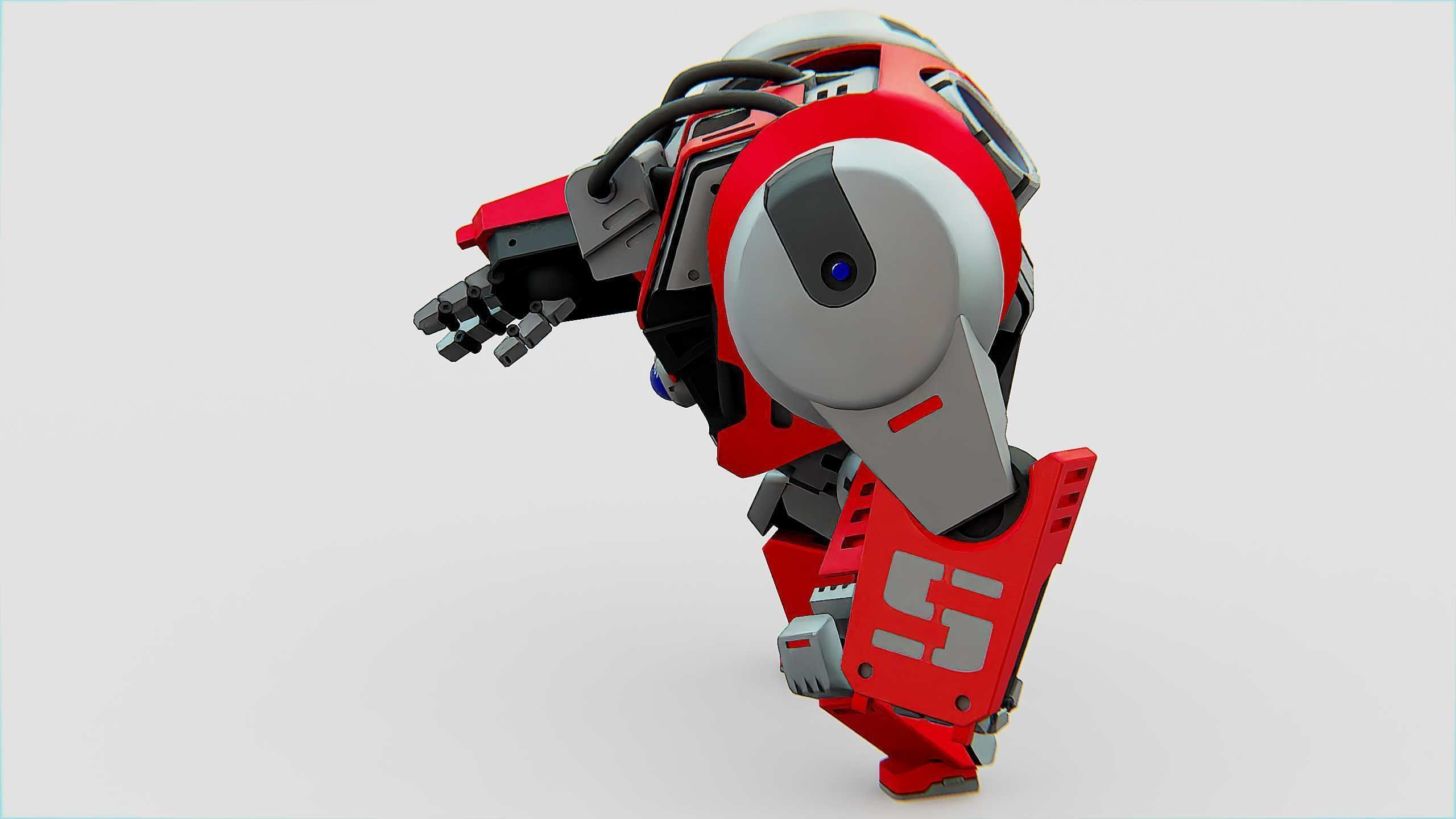 GORILLA BOT Rigged for Unreal Engine - Unity - MIXAMO  3D model_6