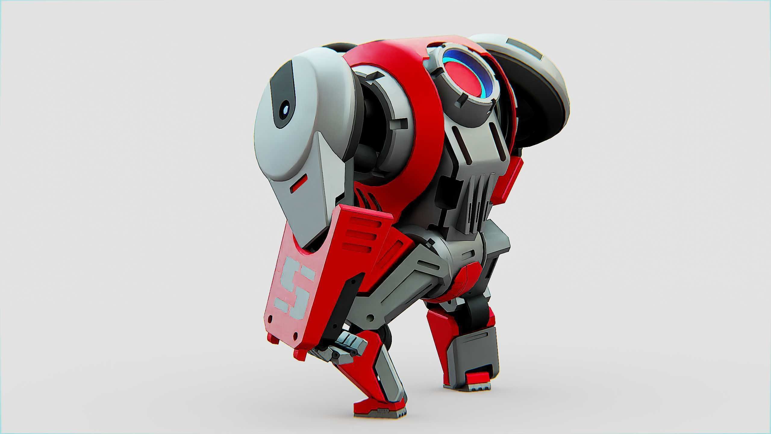 GORILLA BOT Rigged for Unreal Engine - Unity - MIXAMO  3D model_8