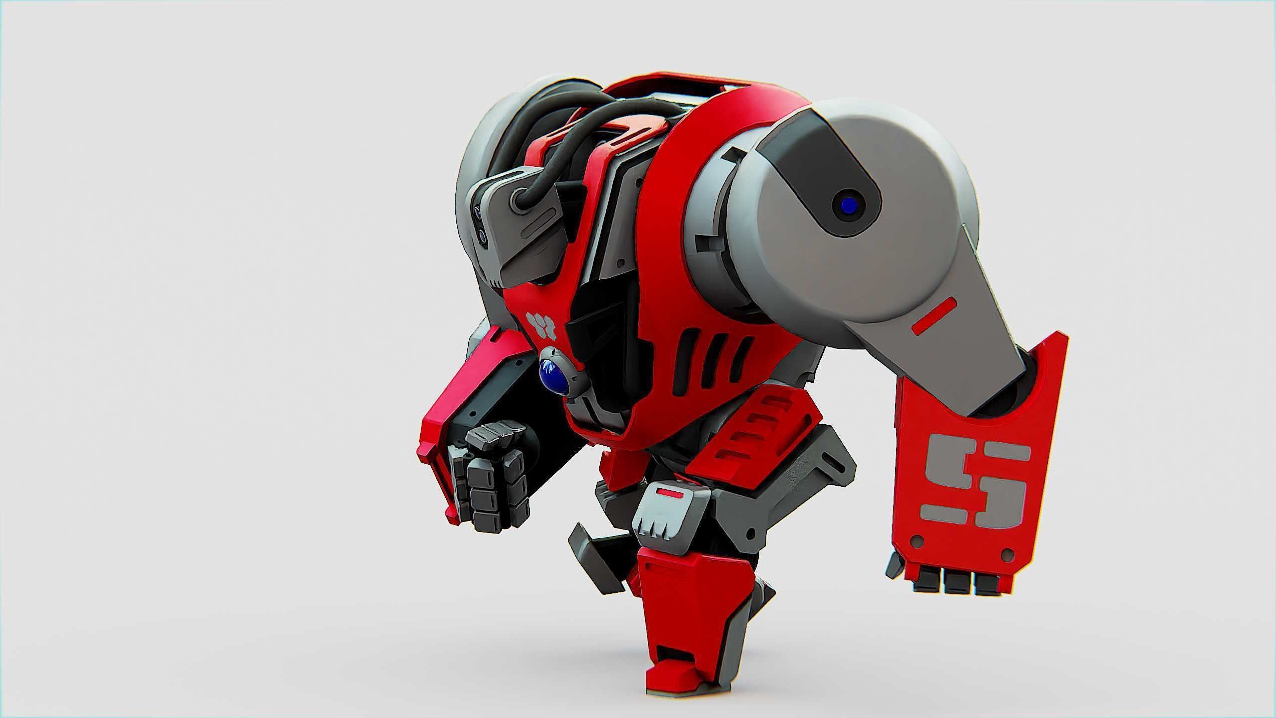 GORILLA BOT Rigged for Unreal Engine - Unity - MIXAMO  3D model_27