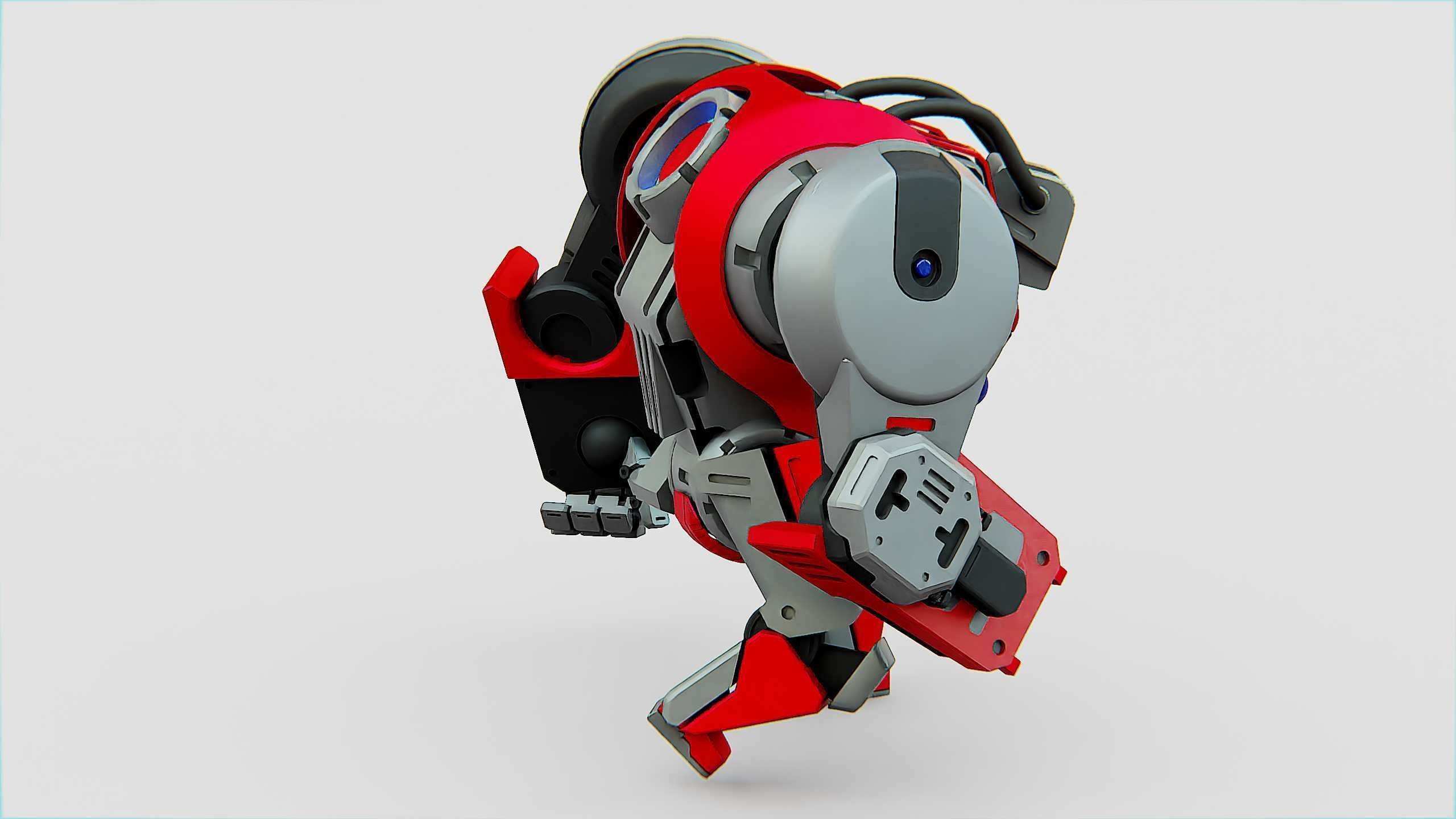 GORILLA BOT Rigged for Unreal Engine - Unity - MIXAMO  3D model_30