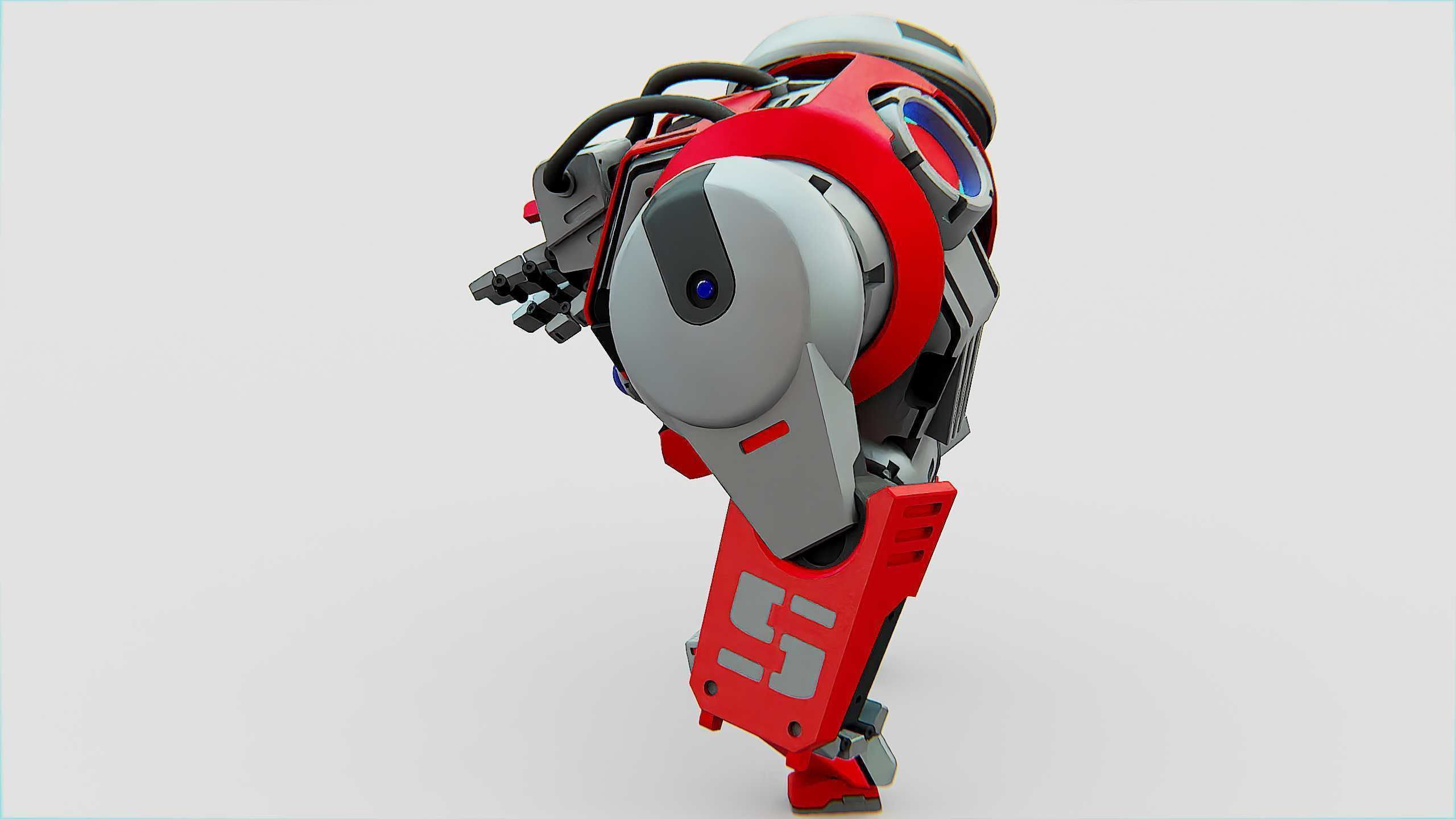 GORILLA BOT Rigged for Unreal Engine - Unity - MIXAMO  3D model_7