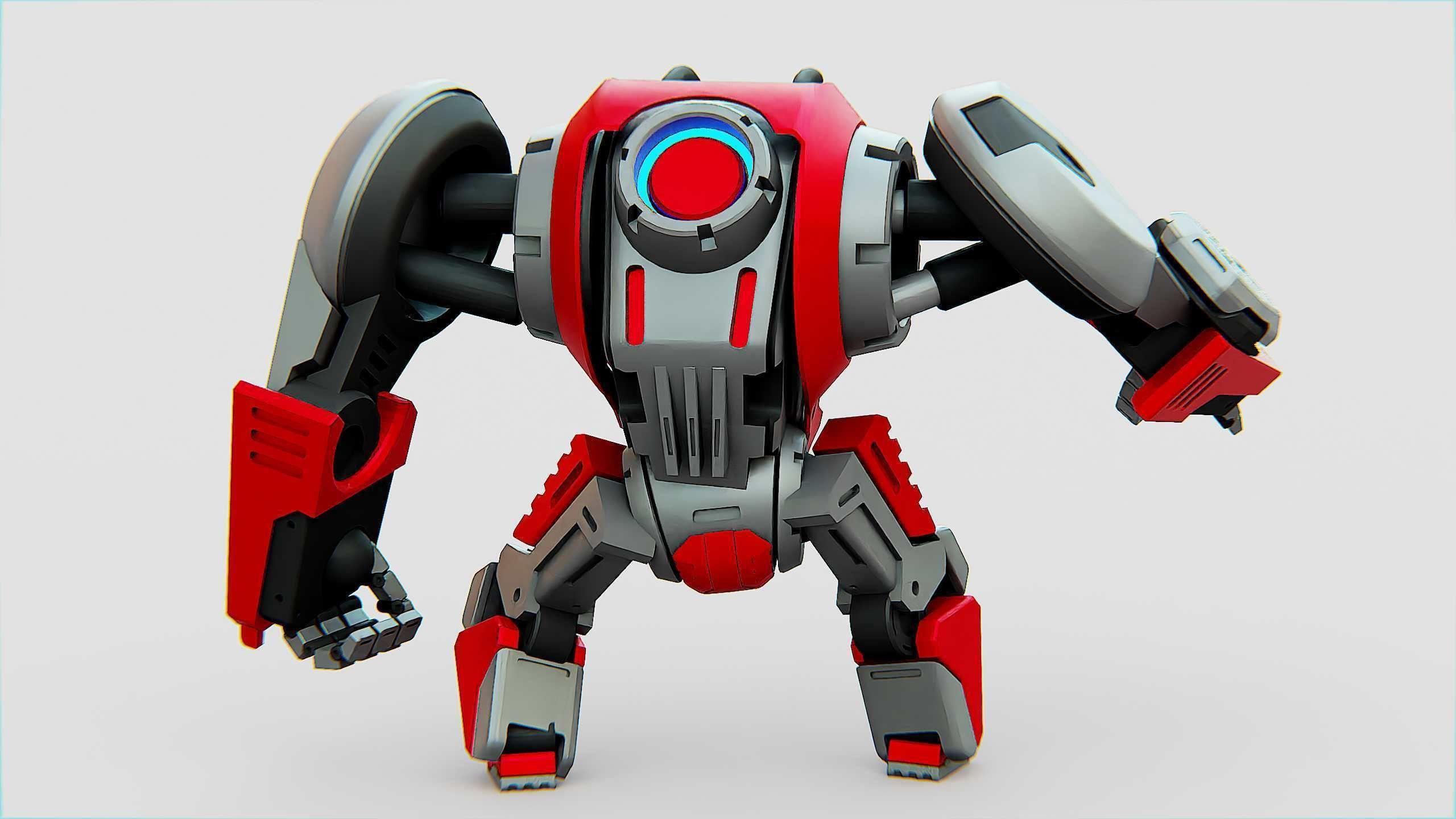 GORILLA BOT Rigged for Unreal Engine - Unity - MIXAMO  3D model_12