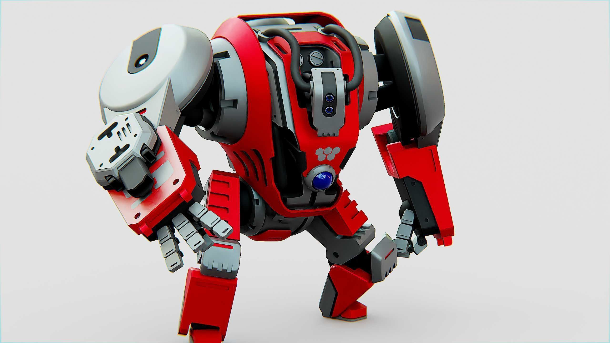 GORILLA BOT Rigged for Unreal Engine - Unity - MIXAMO  3D model_18