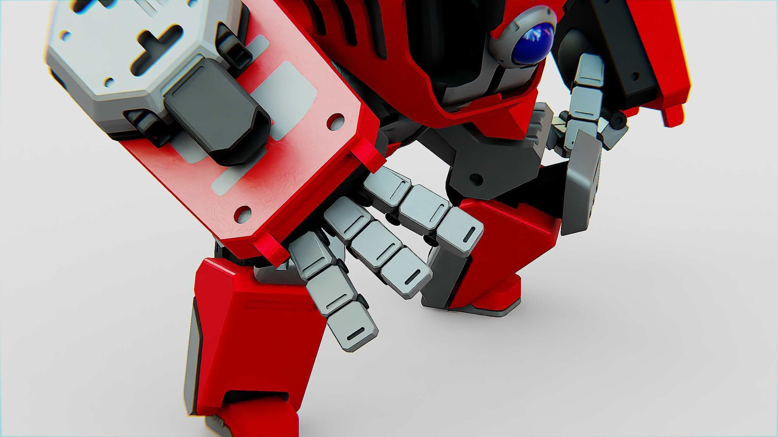 GORILLA BOT Rigged for Unreal Engine - Unity - MIXAMO  3D model_21