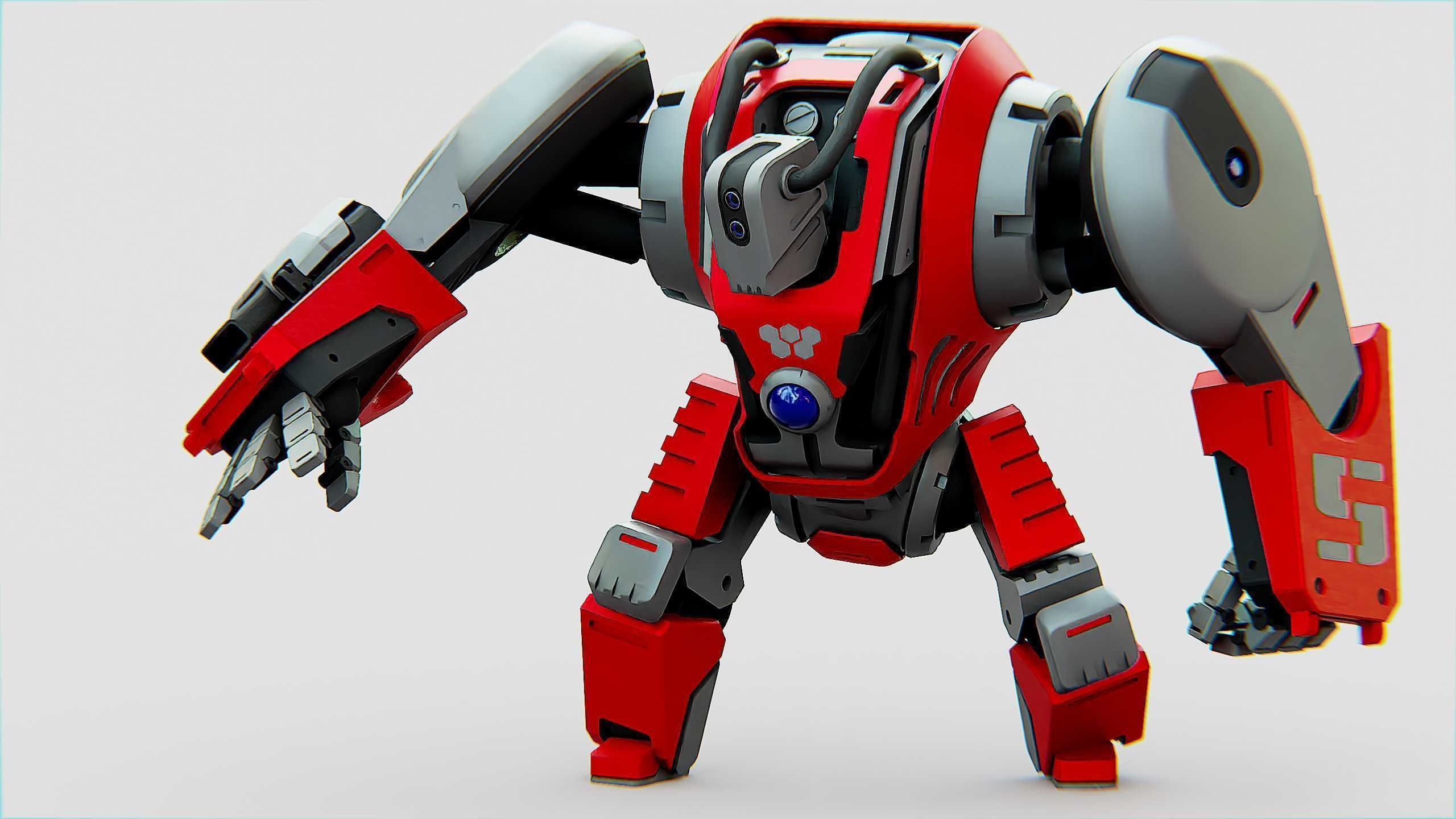 GORILLA BOT Rigged for Unreal Engine - Unity - MIXAMO  3D model_2