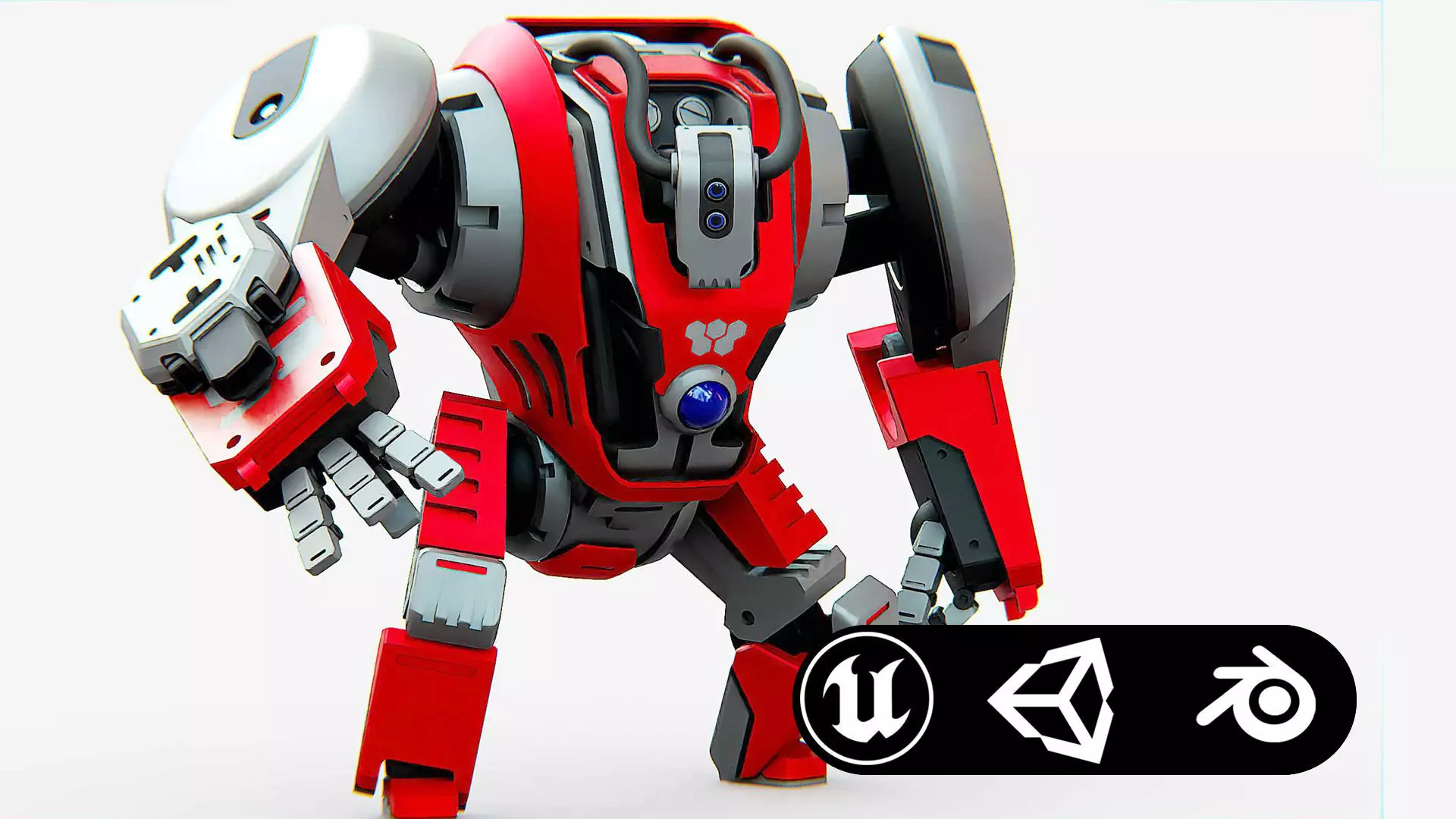 GORILLA BOT Rigged for Unreal Engine - Unity - MIXAMO  3D model_0