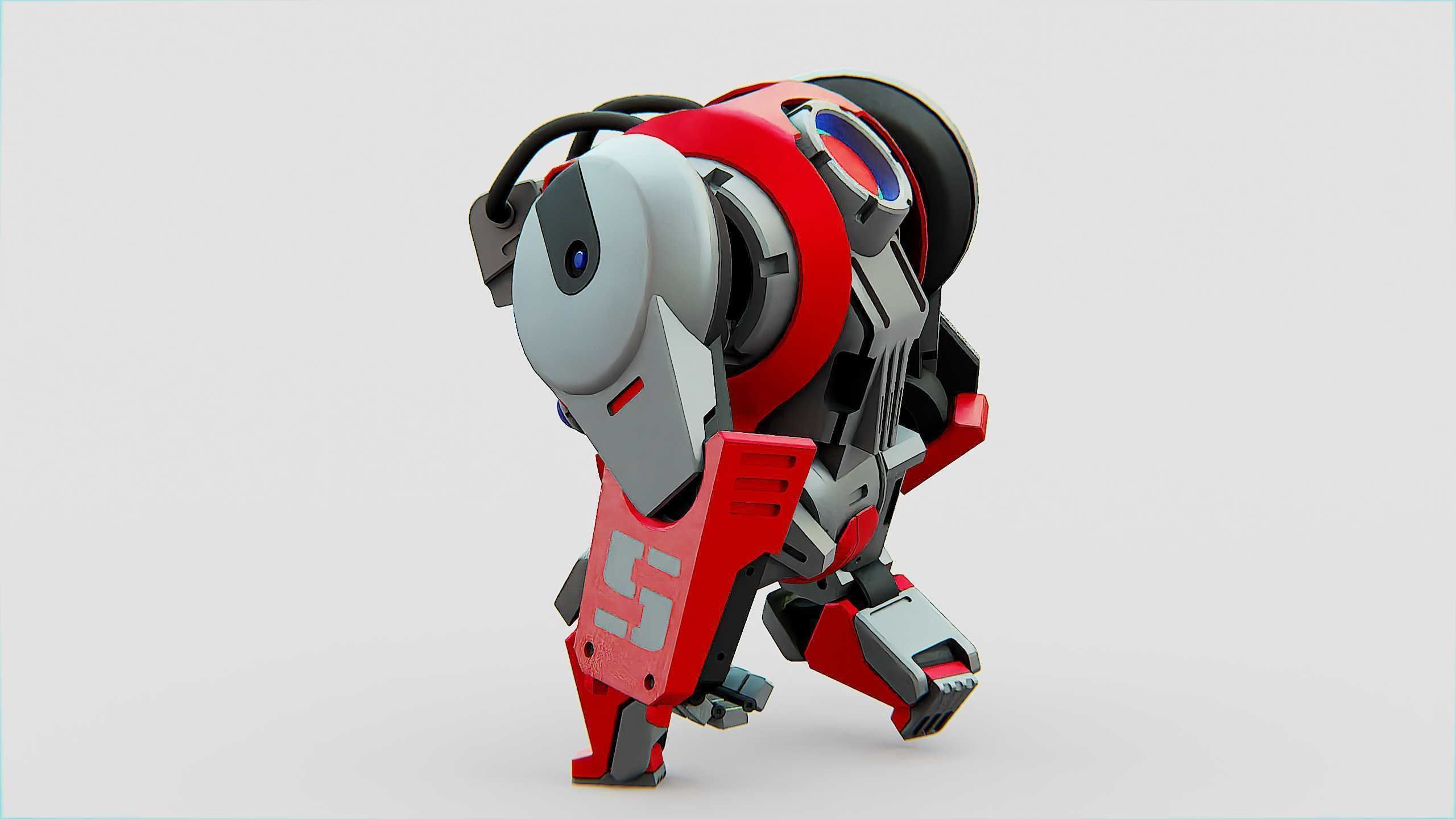 GORILLA BOT Rigged for Unreal Engine - Unity - MIXAMO  3D model_28