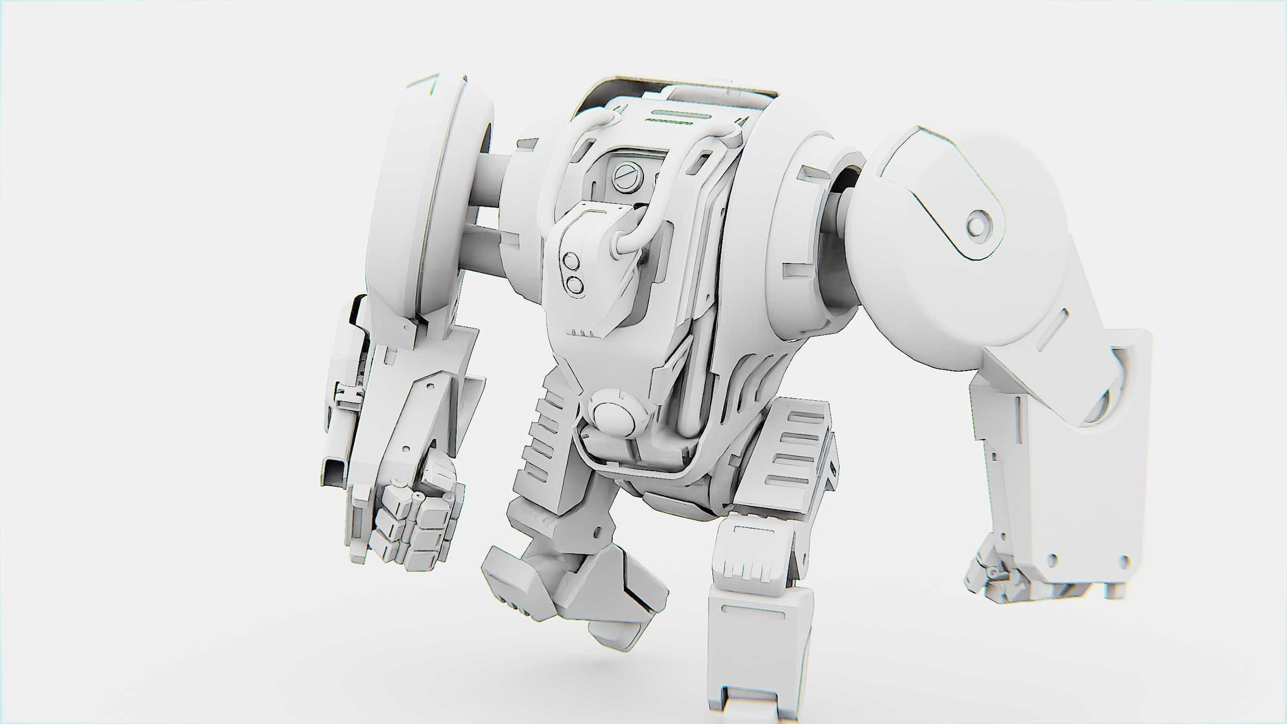 GORILLA BOT Rigged for Unreal Engine - Unity - MIXAMO  3D model_32