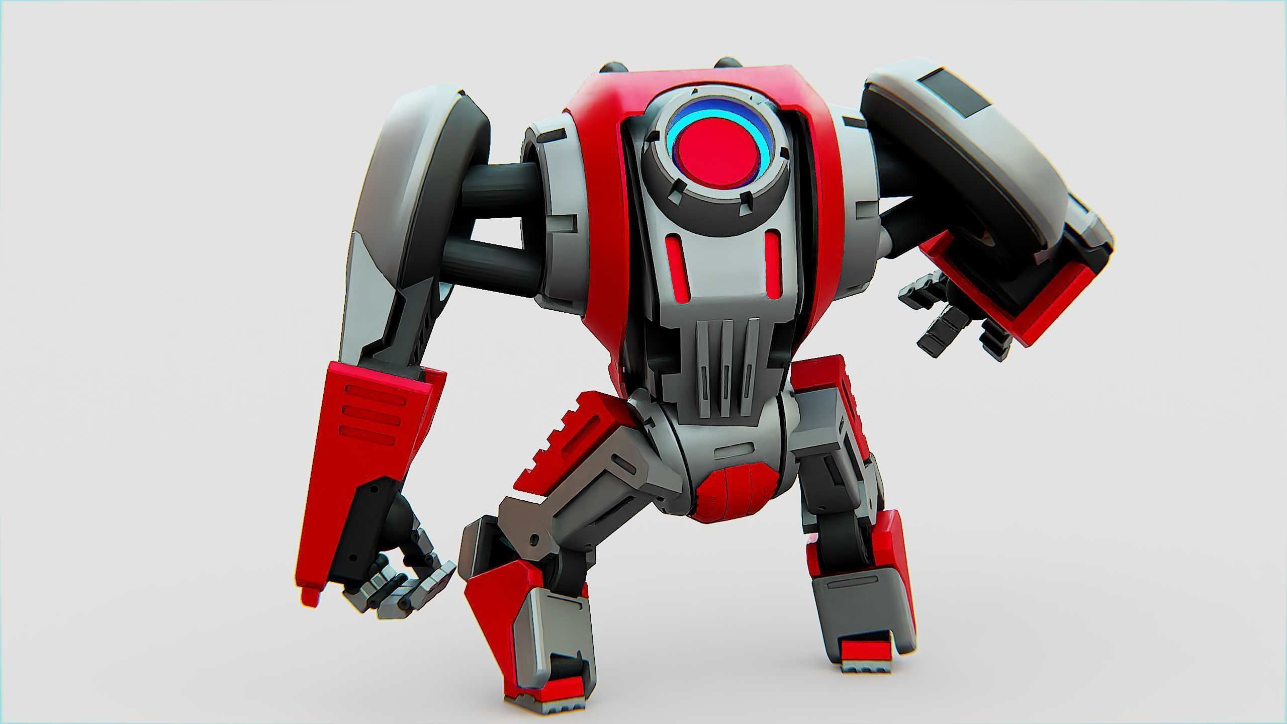 GORILLA BOT Rigged for Unreal Engine - Unity - MIXAMO  3D model_11