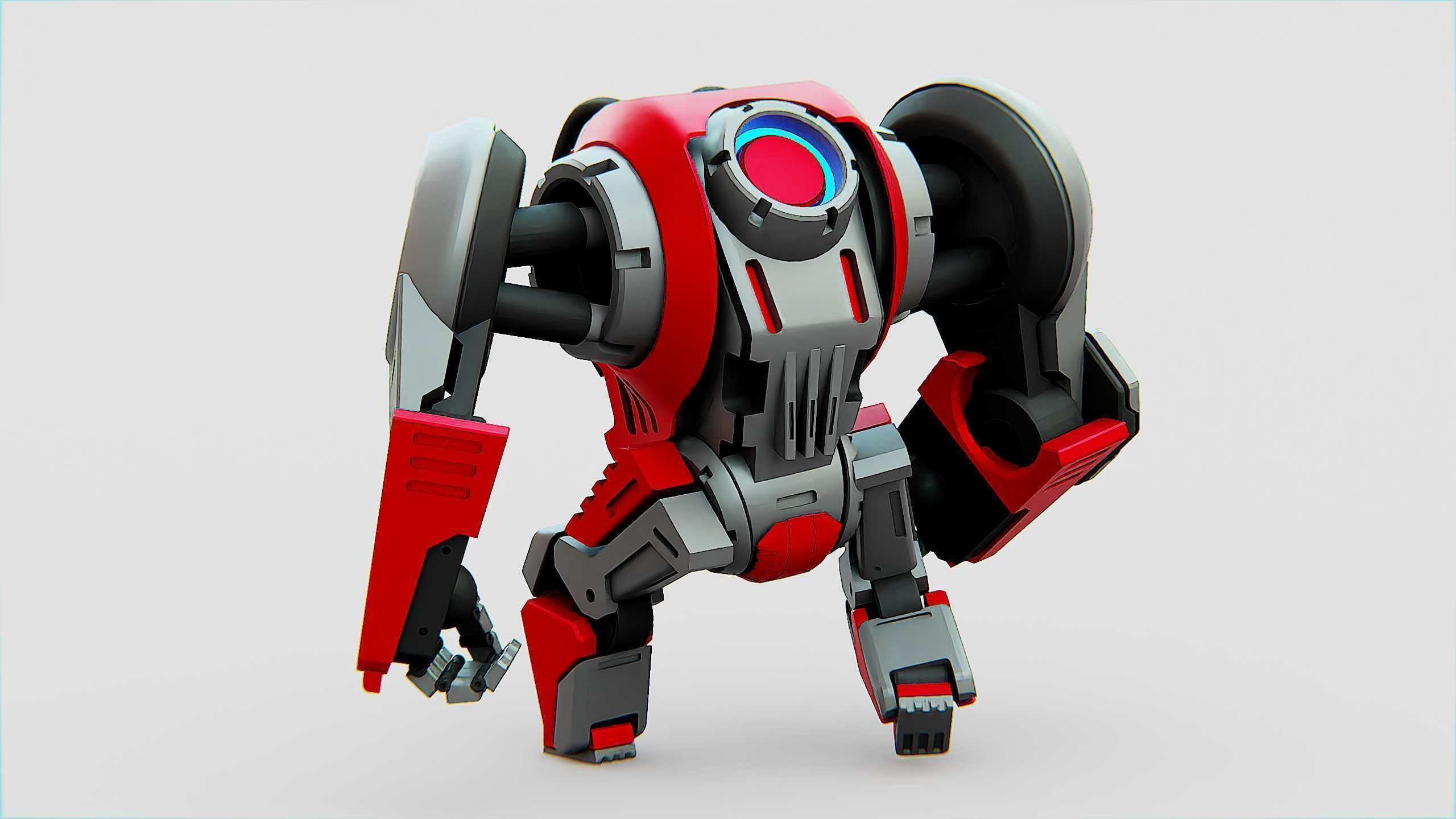 GORILLA BOT Rigged for Unreal Engine - Unity - MIXAMO  3D model_29