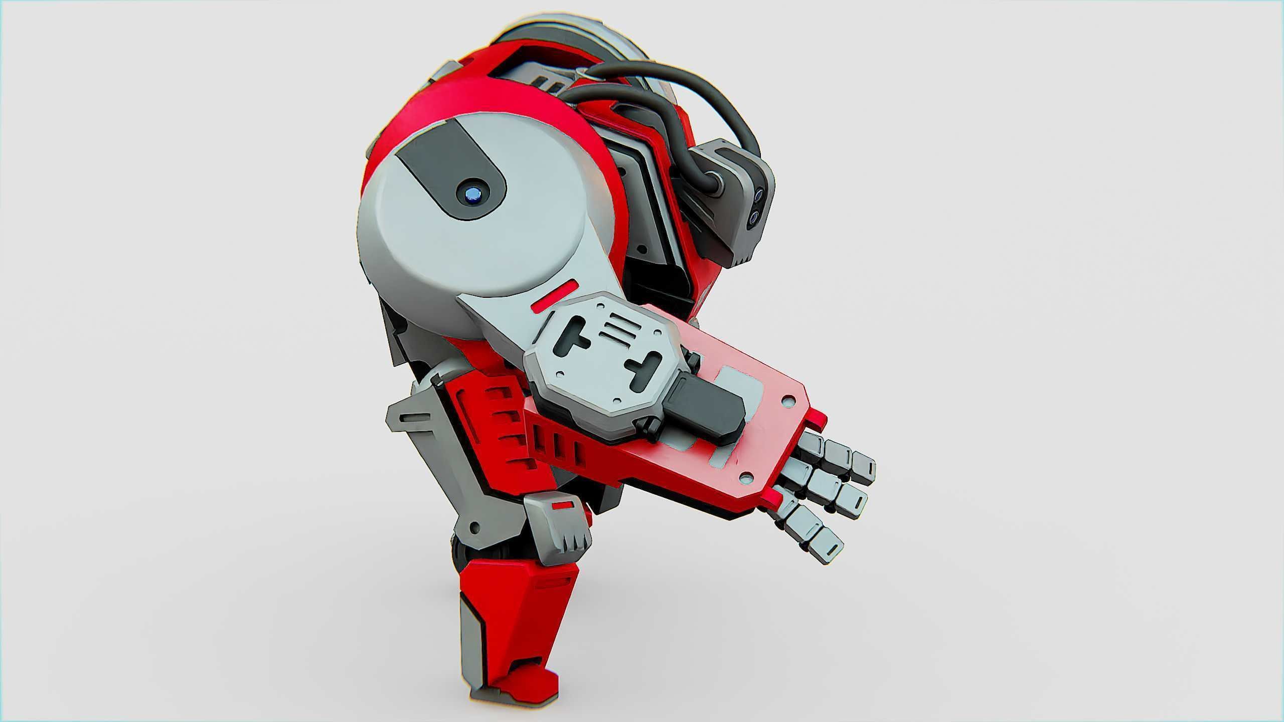 GORILLA BOT Rigged for Unreal Engine - Unity - MIXAMO  3D model_16