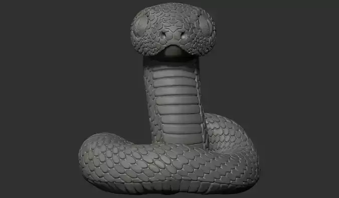 3d model of a snake 3D print model