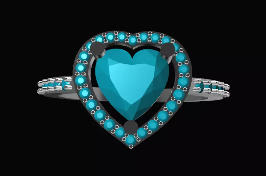 Engagement Ladies Ring 3D print model_0