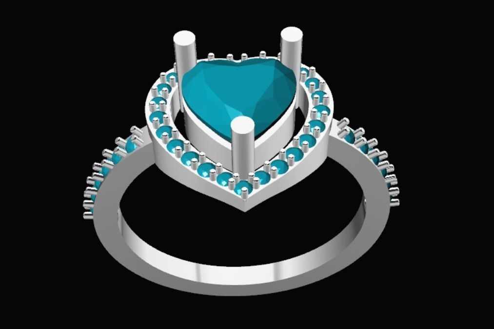 Engagement Ladies Ring 3D print model_2