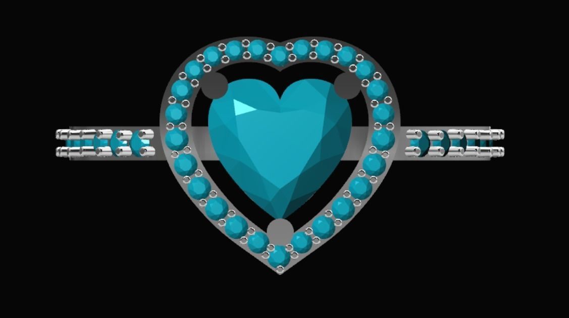 Engagement Ladies Ring 3D print model_1