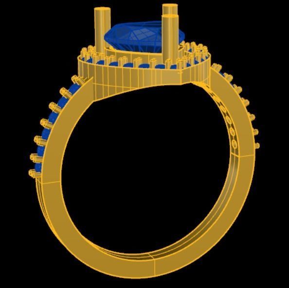 Engagement Ladies Ring 3D print model_13