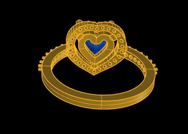 Engagement Ladies Ring 3D print model_11