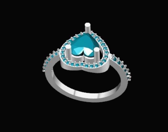Engagement Ladies Ring 3D print model_5