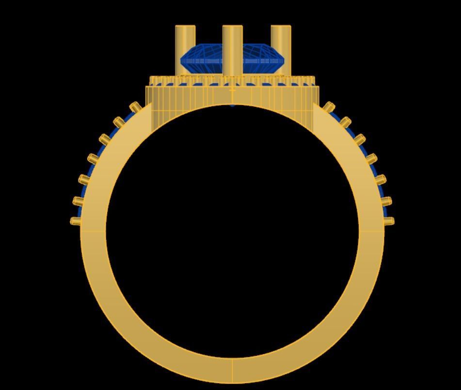 Engagement Ladies Ring 3D print model_8