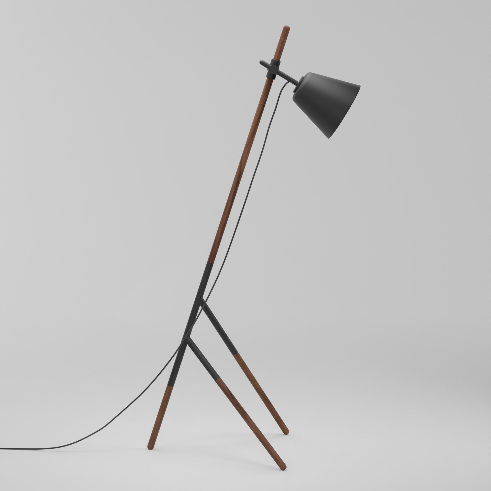 Tripod Floor Lamp Artisan Insert Lamp 3D model_3