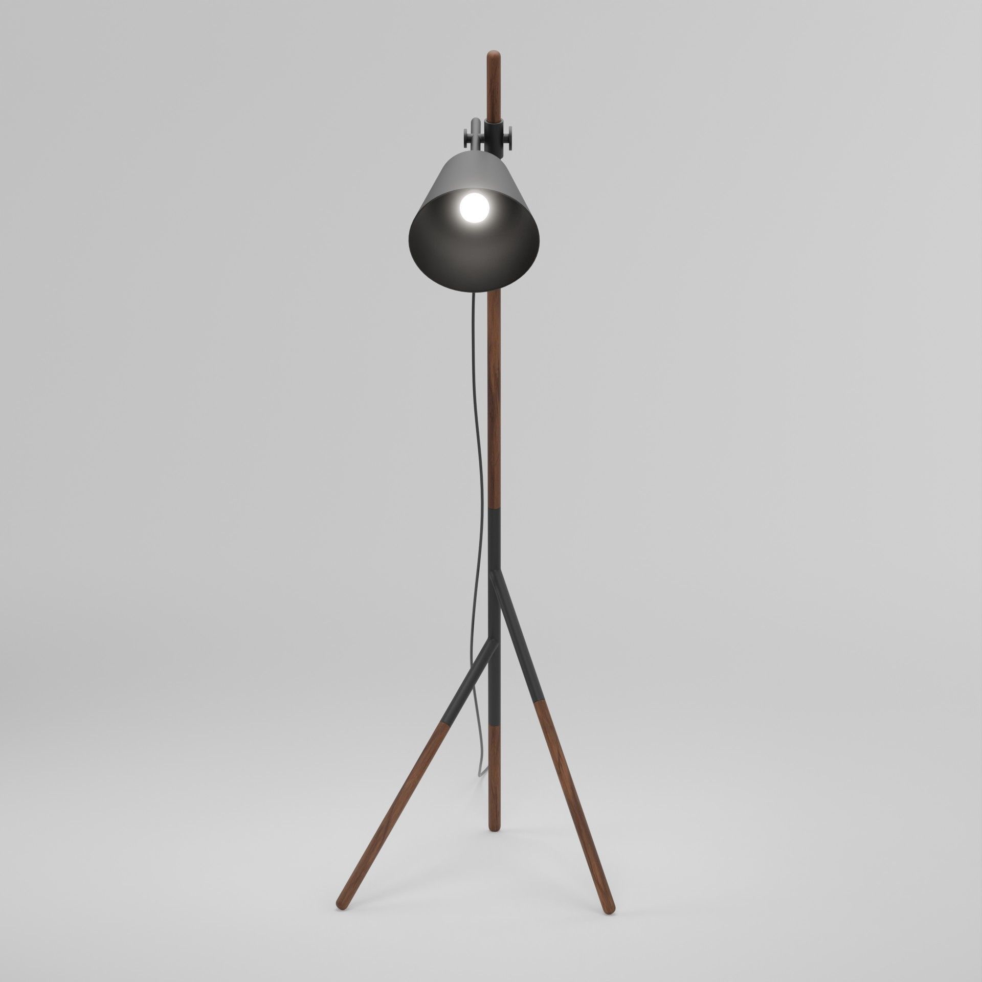 Tripod Floor Lamp Artisan Insert Lamp 3D model_2