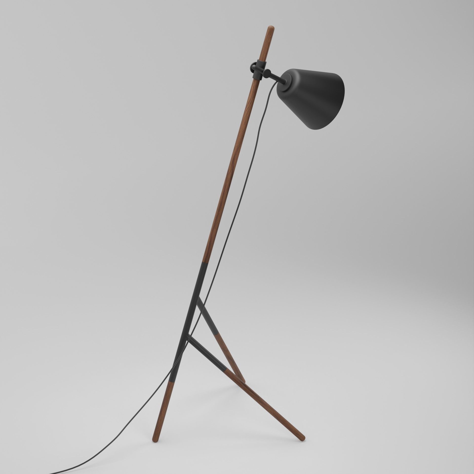 Tripod Floor Lamp Artisan Insert Lamp 3D model_1