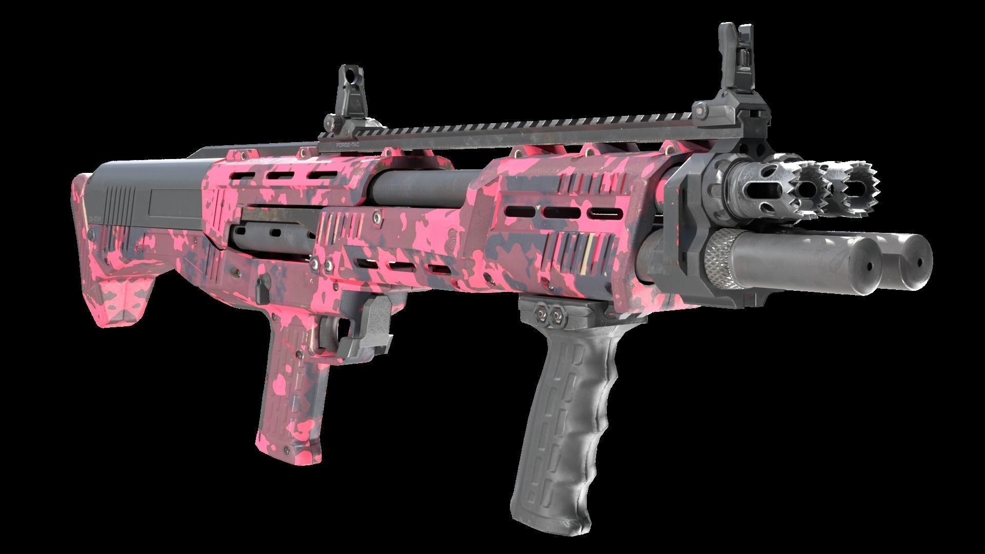 DP12 Shotgun Sci-fi Camo texture Low-poly 3D model_3