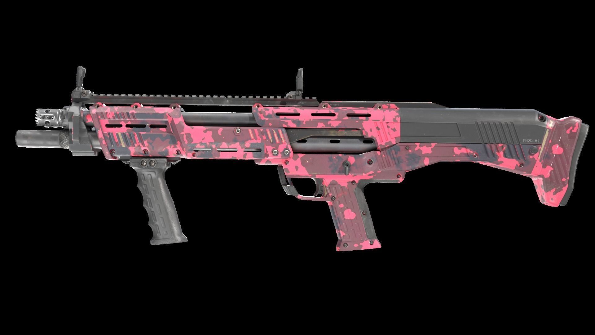 DP12 Shotgun Sci-fi Camo texture Low-poly 3D model_1