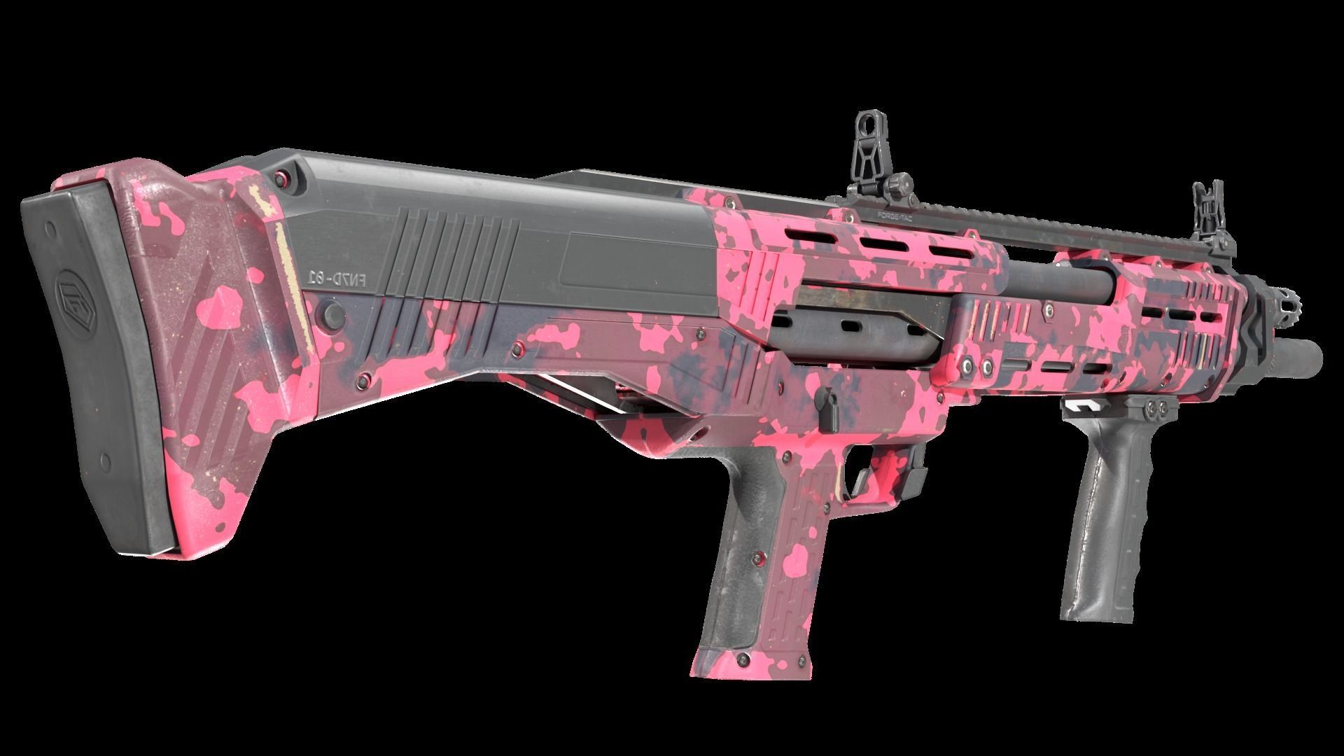 DP12 Shotgun Sci-fi Camo texture Low-poly 3D model_4