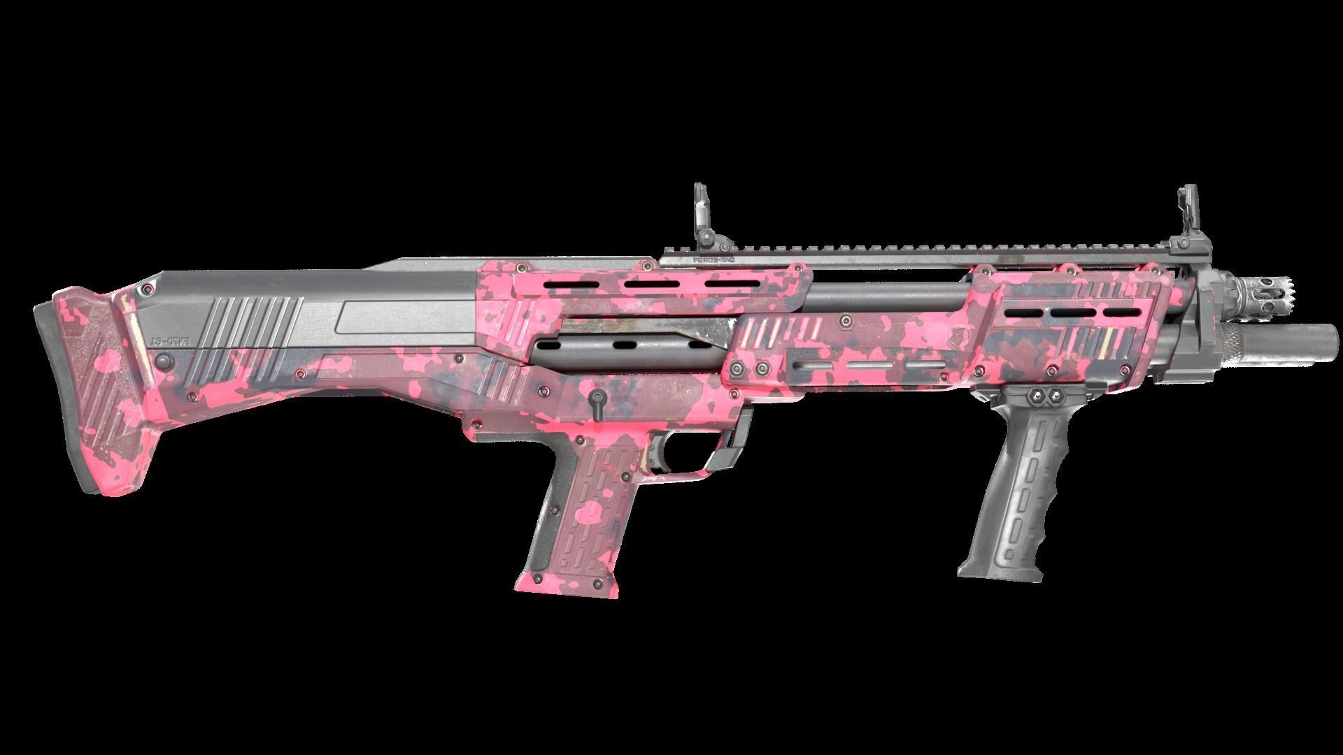 DP12 Shotgun Sci-fi Camo texture Low-poly 3D model_5