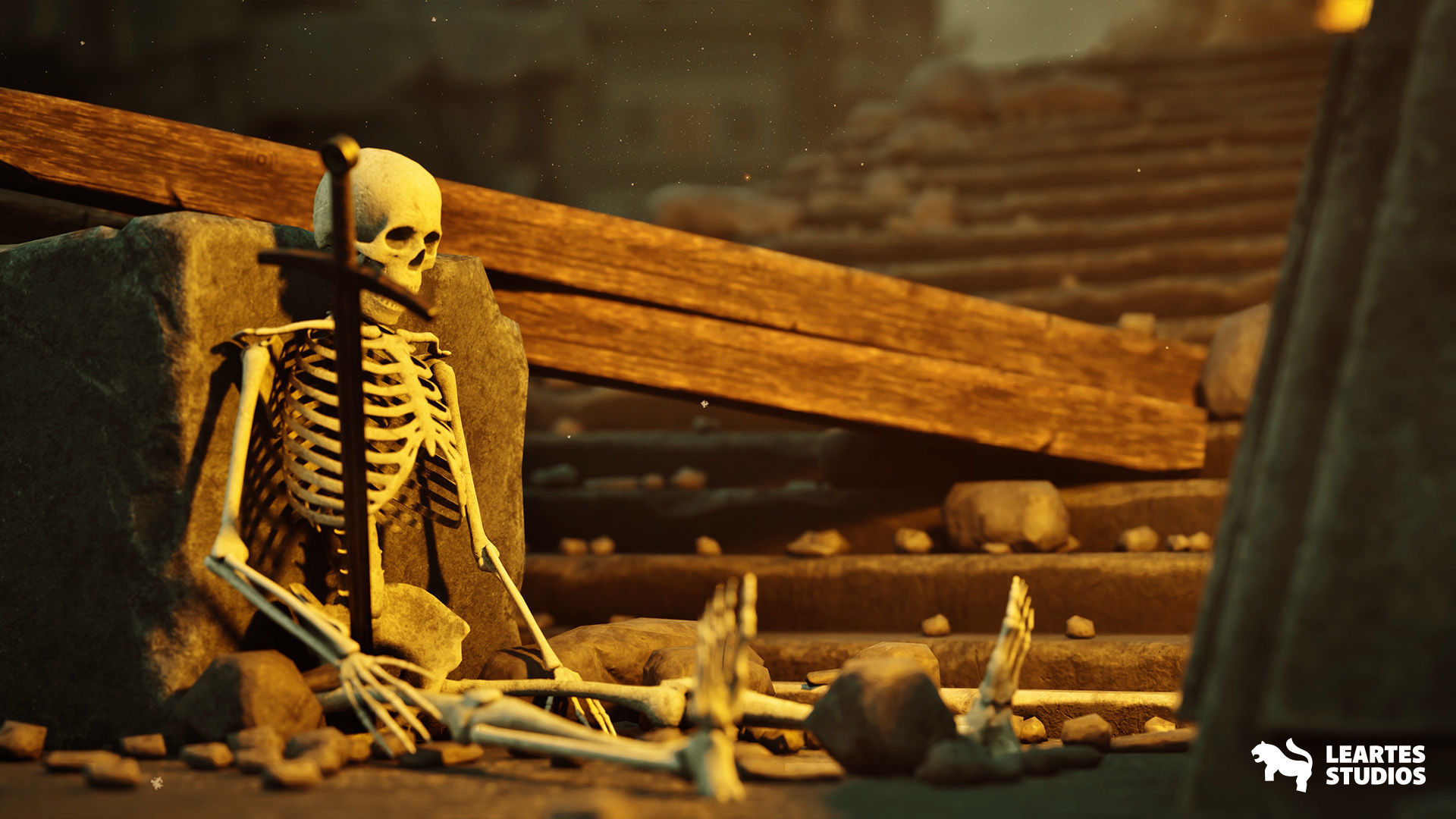 Dwarven Dungeon Environment Low-poly 3D model_11