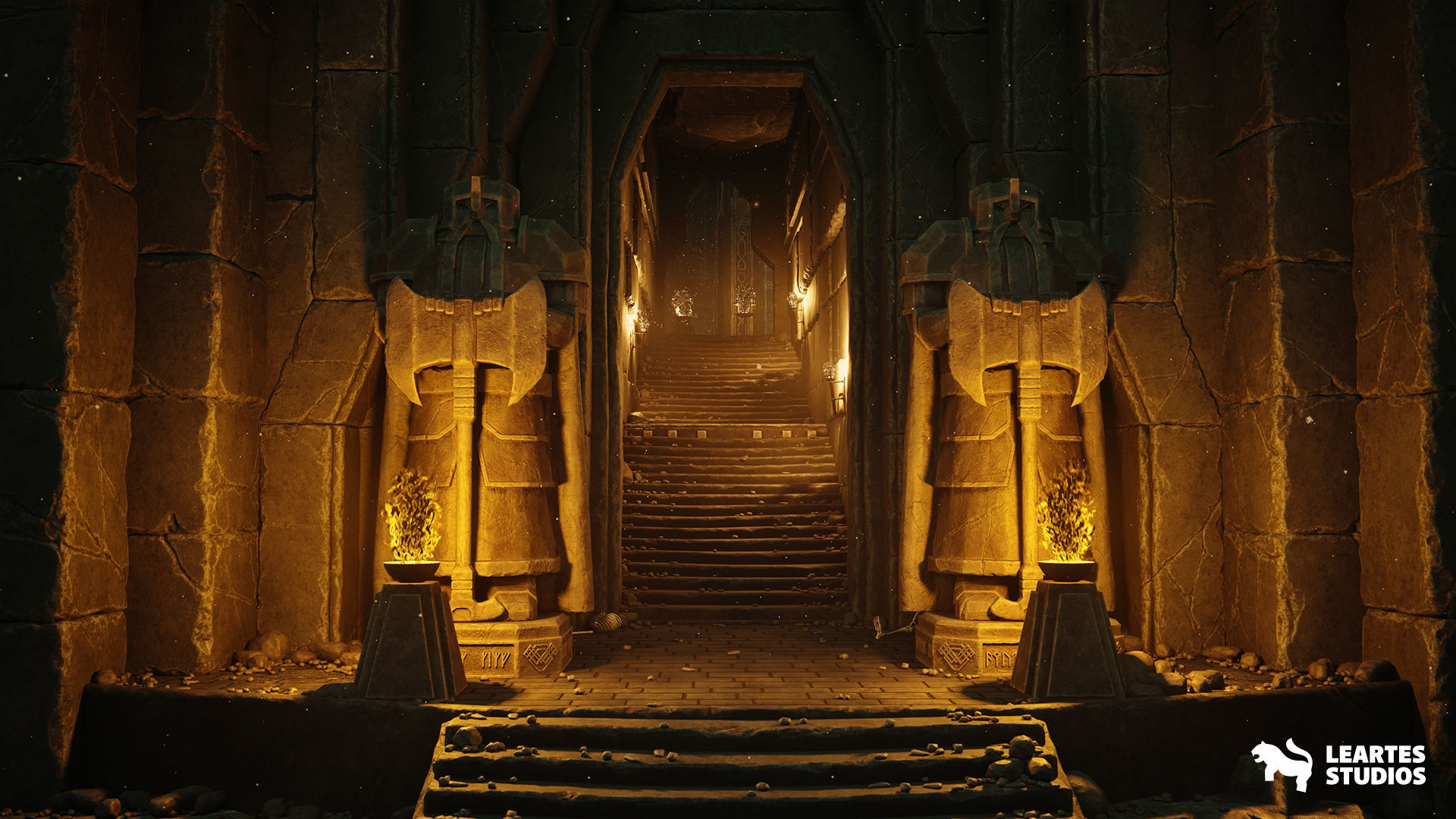 Dwarven Dungeon Environment Low-poly 3D model_7