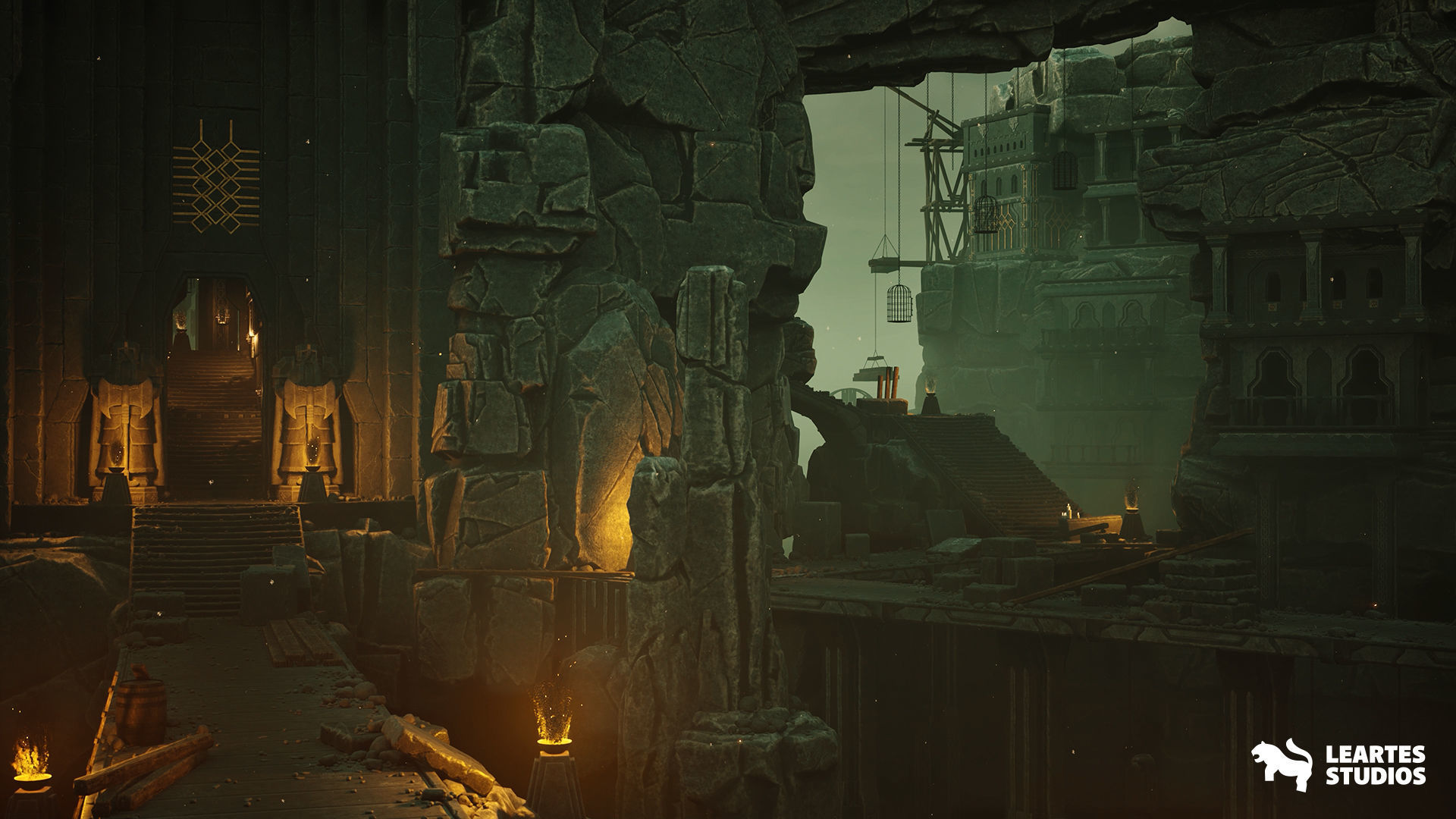 Dwarven Dungeon Environment Low-poly 3D model_9