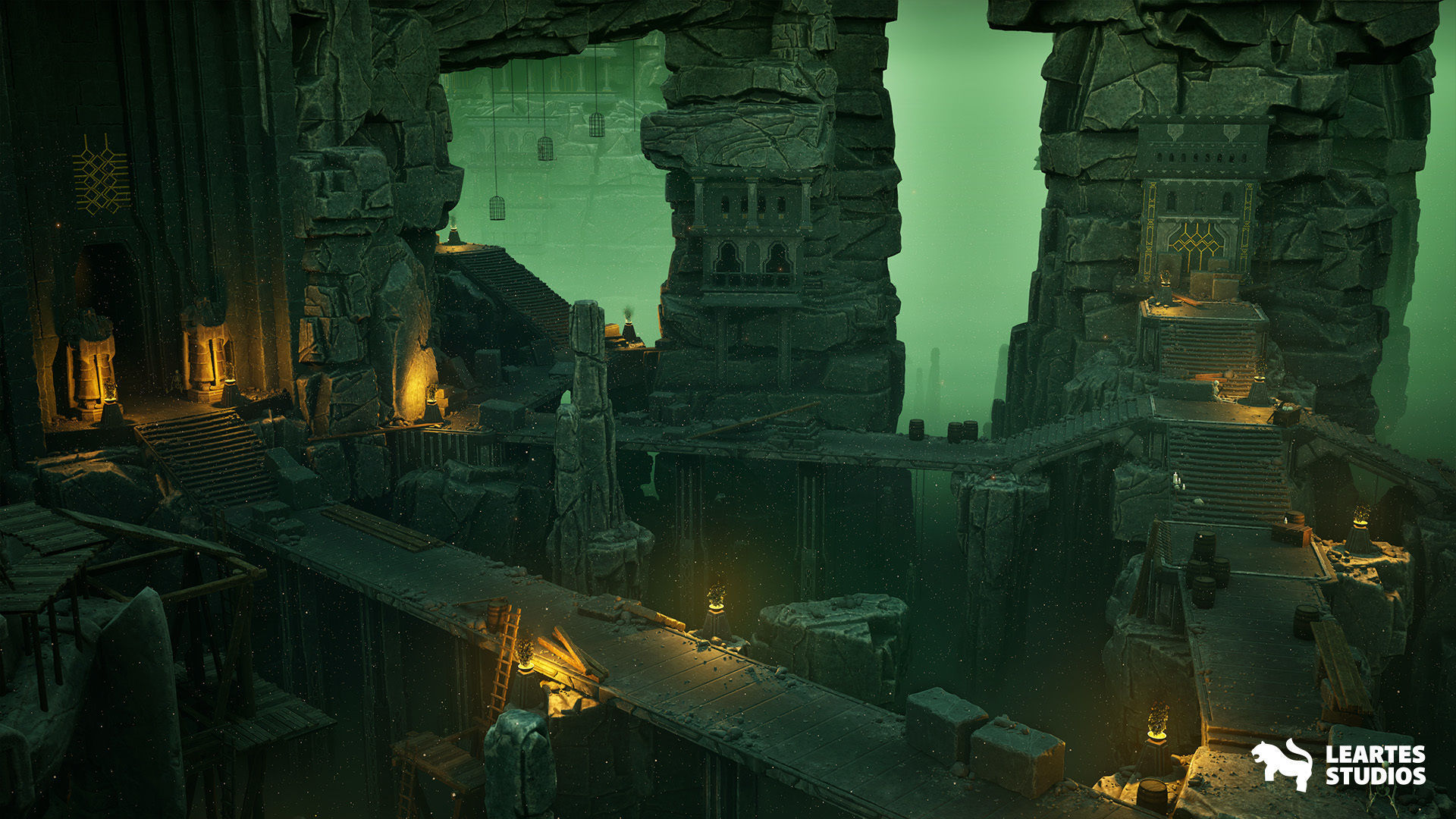 Dwarven Dungeon Environment Low-poly 3D model_2