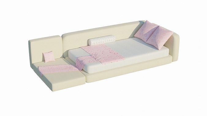sofa divan Low-poly 3D model