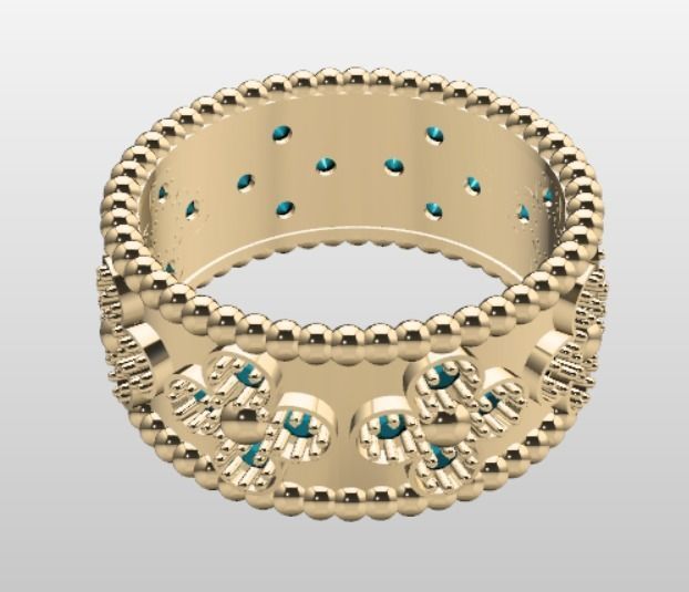 Engagement Band Ring  3D print model_3